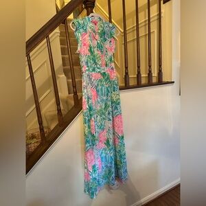 Lilly Pulitzer bohemian queen silk 60th anniversary maxi size 4